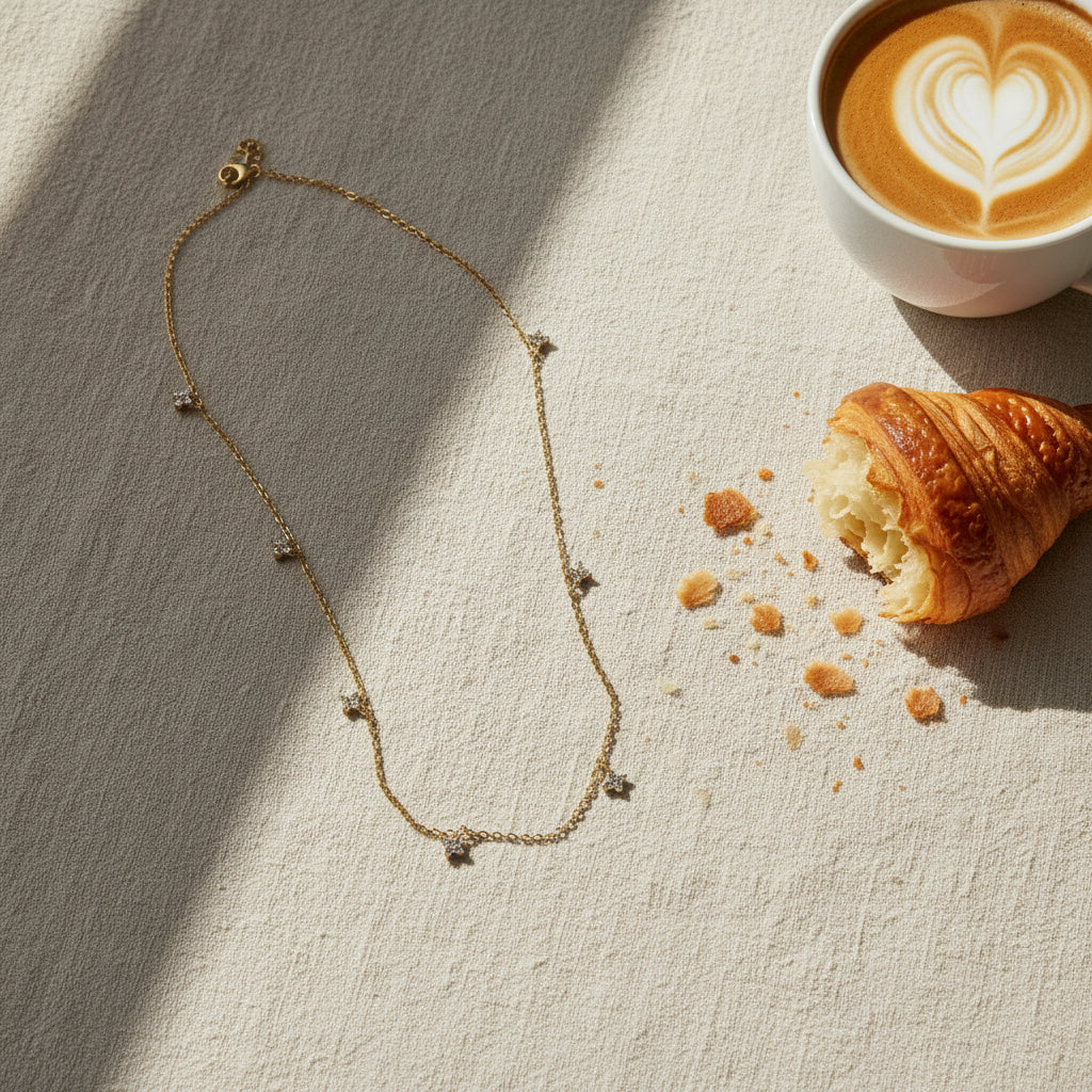 Dainty Floral Charm Necklace