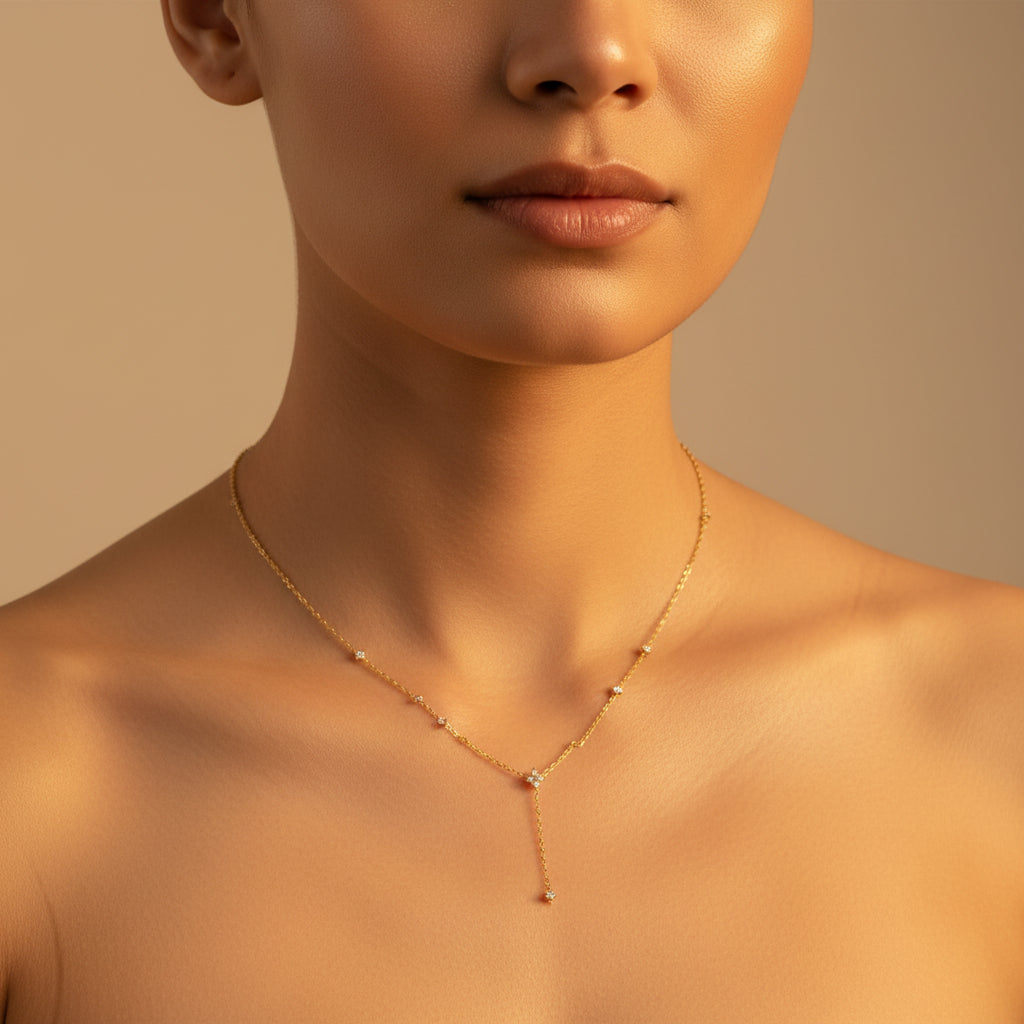Elegant Drop Charm Necklace