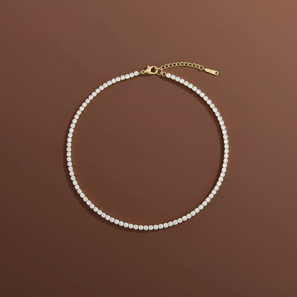 Classic Tennis Bracelet – gold plated crystal tennis bracelet by Swikaar