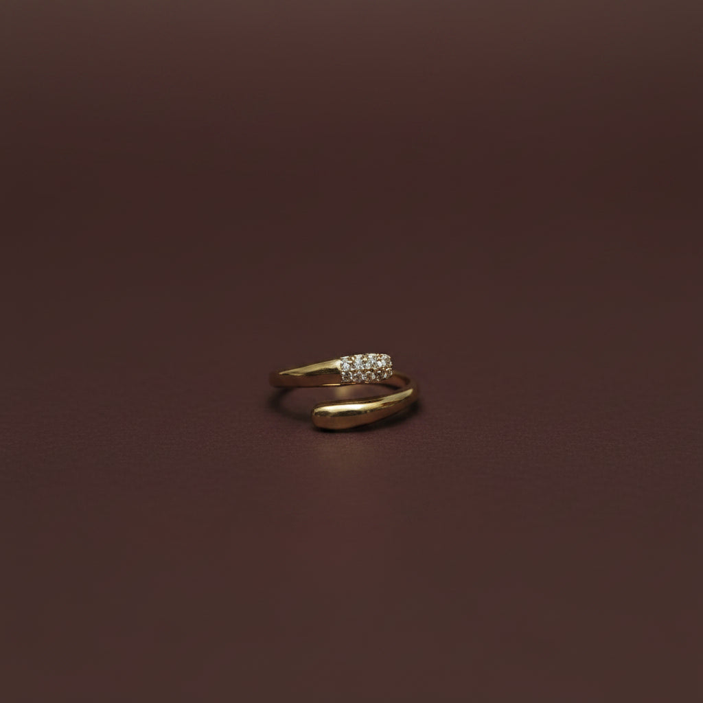 Luna Dual Band Statement Ring – gold plated double band ring by Swikaar